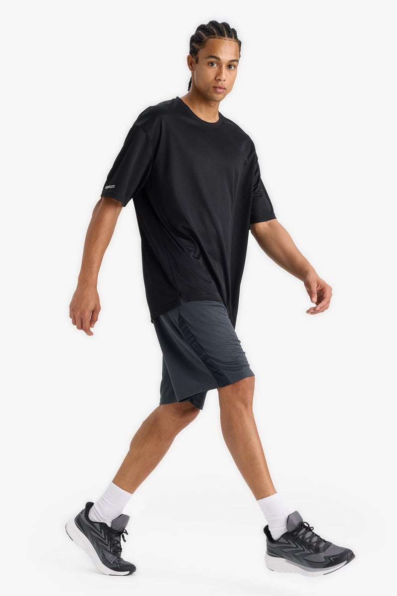 DeFacto Grey Man DeFactoFit Standard Fit Sports Shorts Casual - Image 3